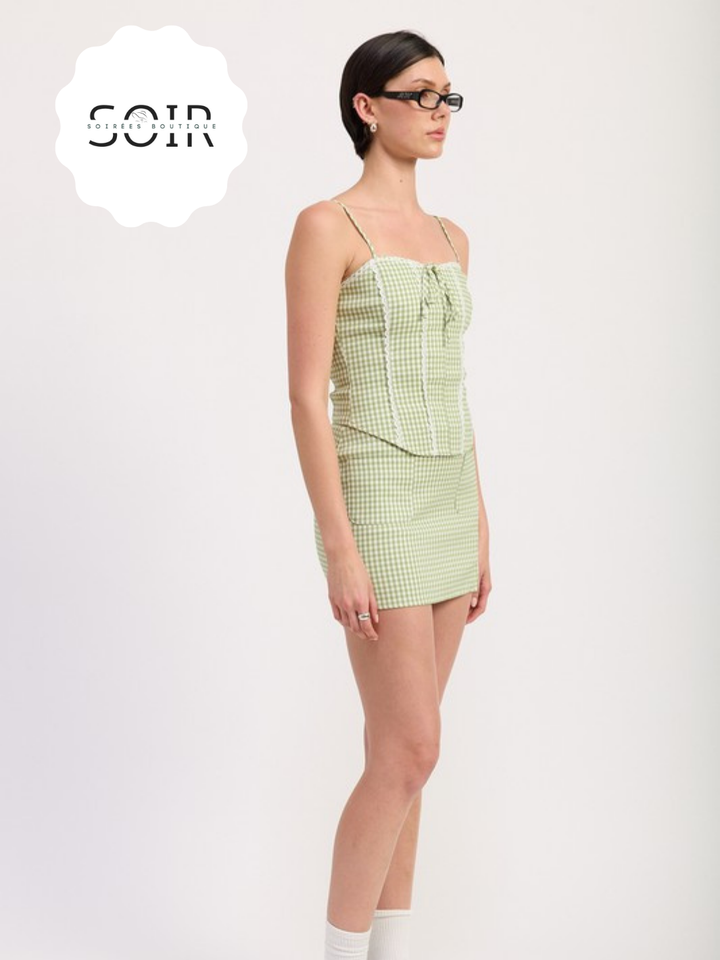 Rêverie Gingham Print Mini Skirt