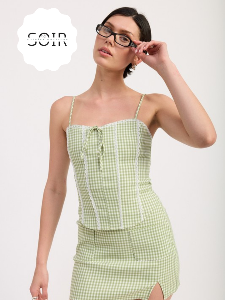 Rêverie Gingham Print Mini Skirt