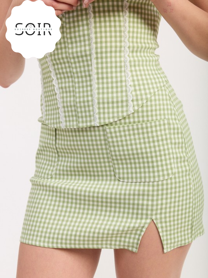 Rêverie Gingham Print Mini Skirt
