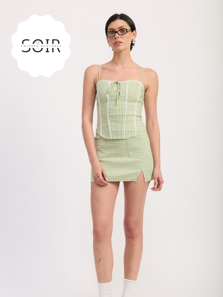 Rêverie Gingham Print Mini Skirt
