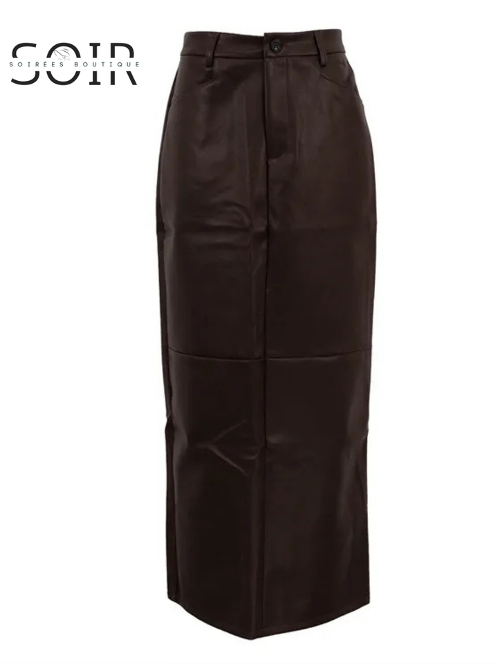 Rogue Contour Leather Sheath Skirt