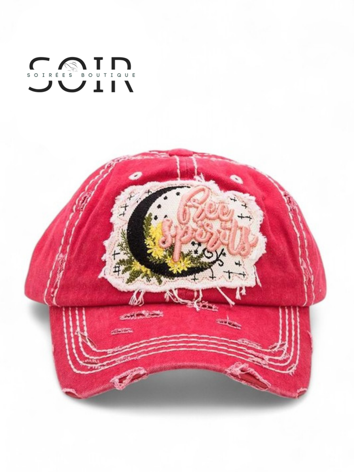 Free Spirit Distressed Trucker Hat