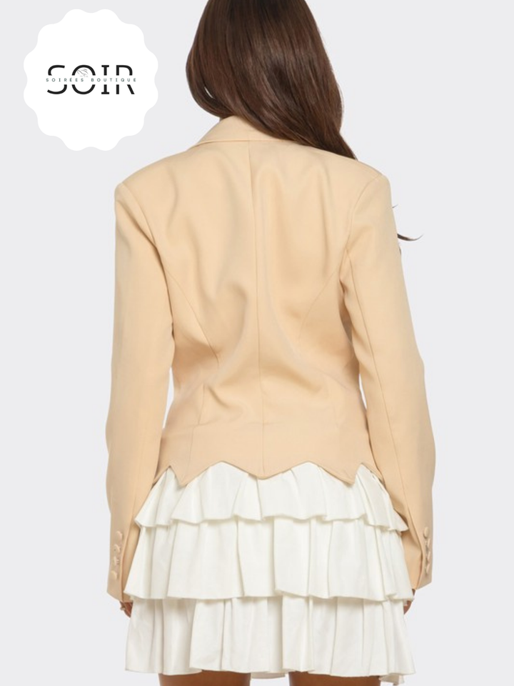 Neutral Intentions Two Tone Blazer Dress