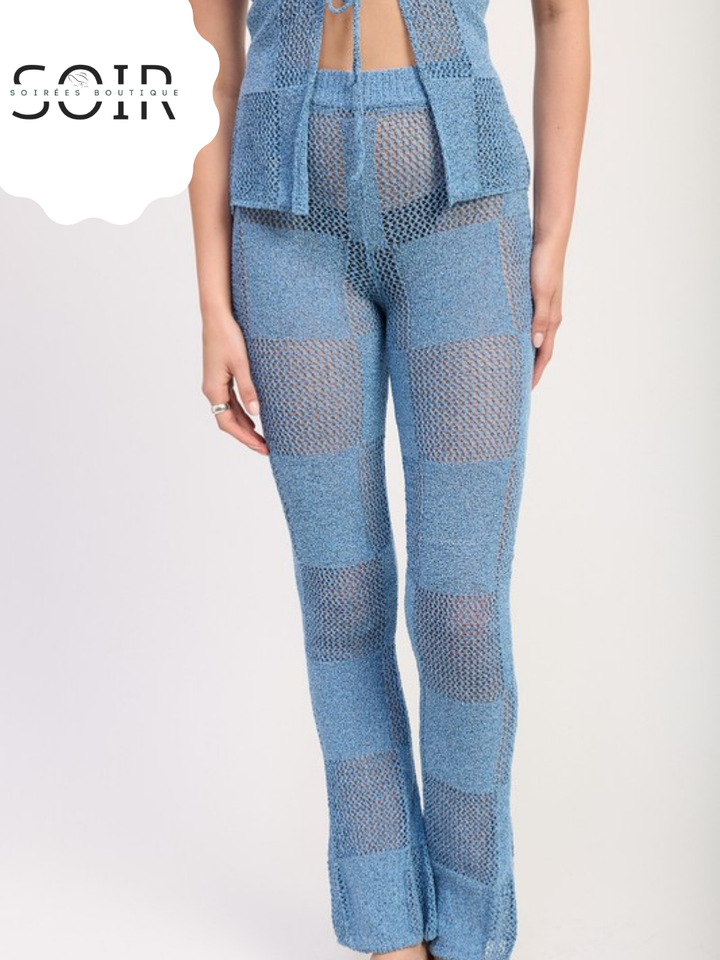 Check Me Coastal Crochet Trouser Pants