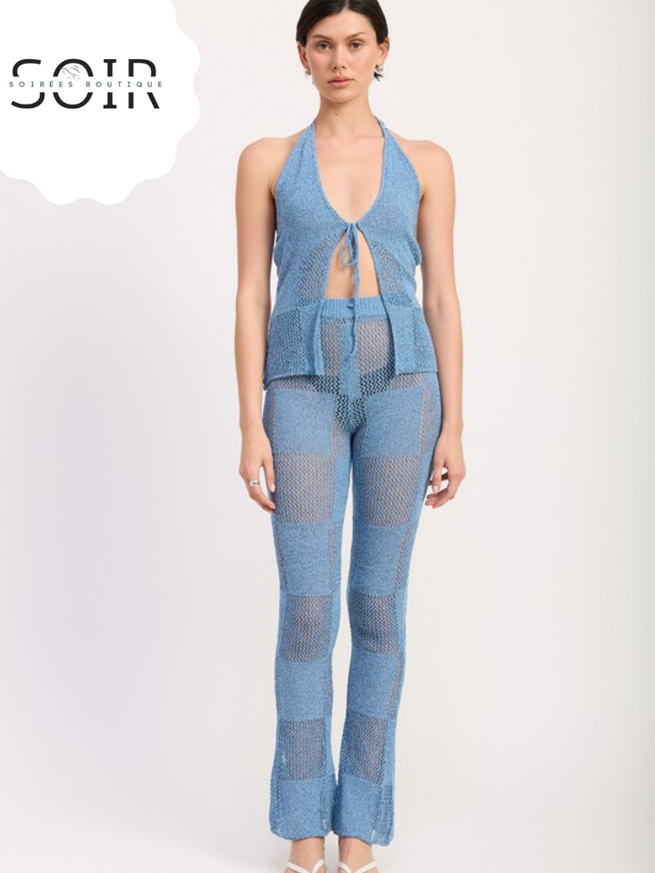 Check Me Coastal Crochet Trouser Pants