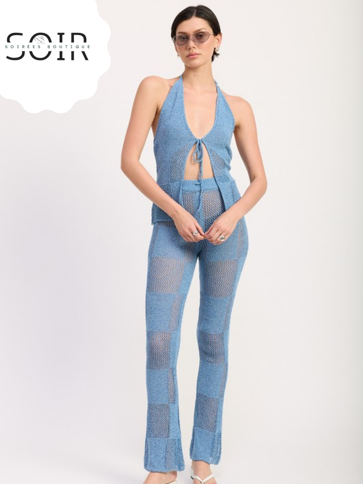 Check Me Coastal Crochet Trouser Pants