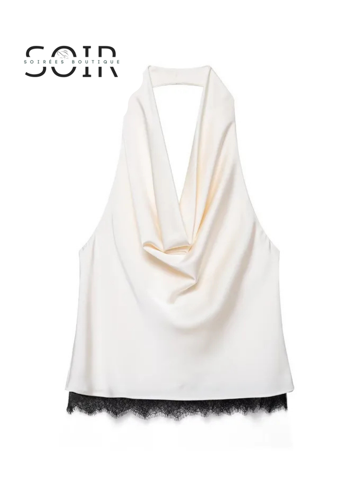 Ivory Eclipse Satin Skirt Set
