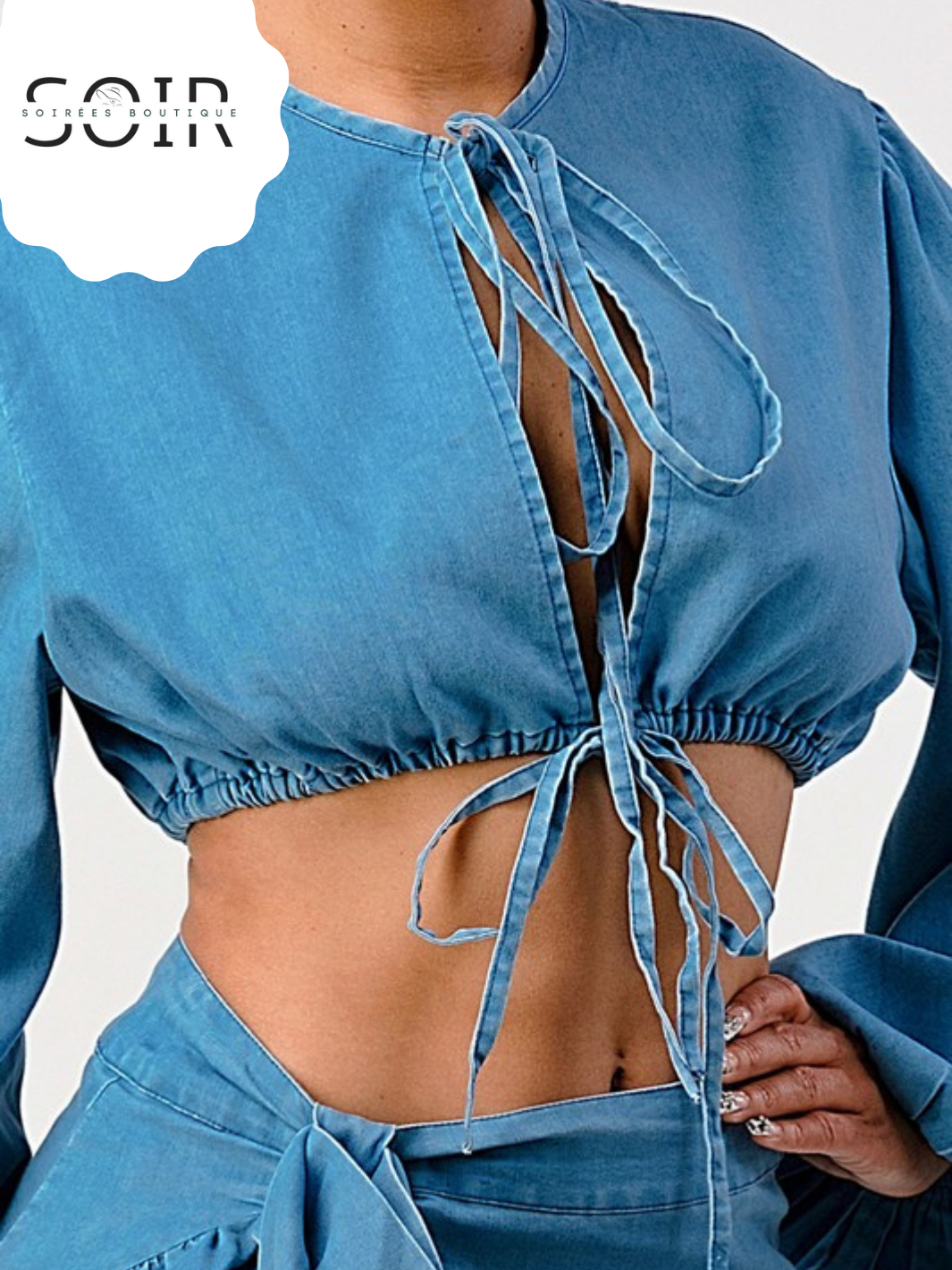 Blue Hour Bandit Denim Two-Piece Skirt Set