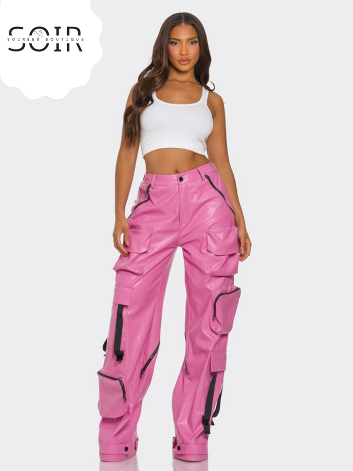 Fuchsia Combat Utility Cargo Pants