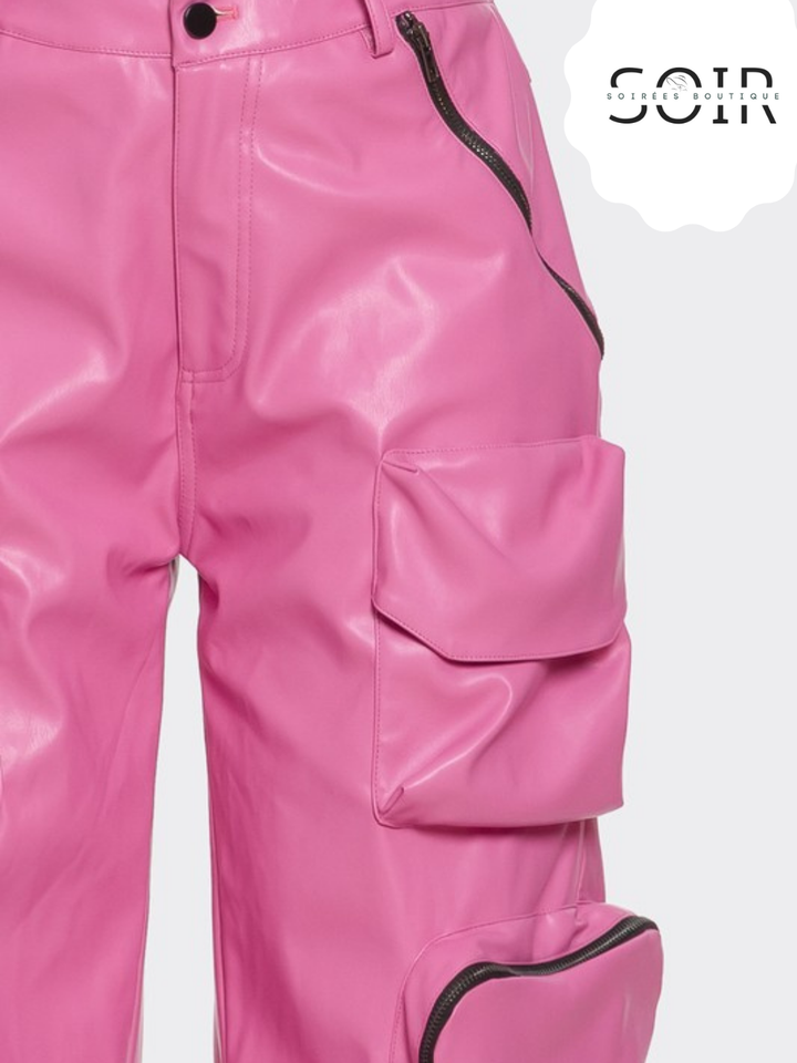 Fuchsia Combat Utility Cargo Pants