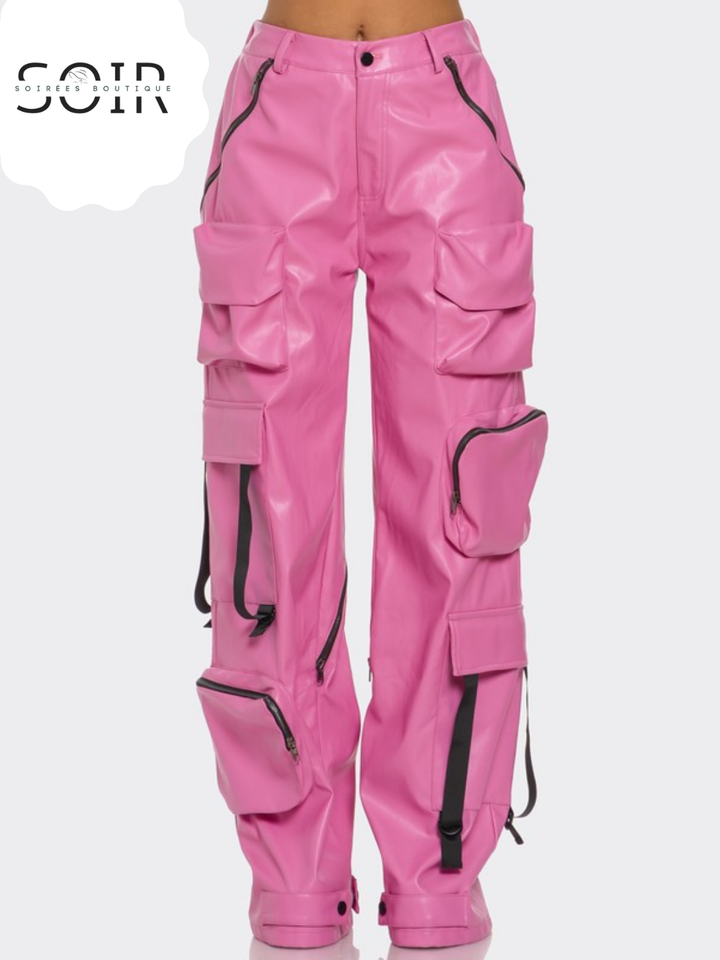Fuchsia Combat Utility Cargo Pants