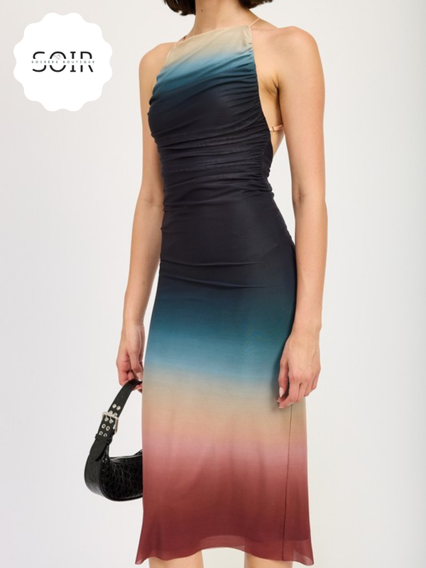 Sunset Glow Ombre Maxi Bodycon Dress