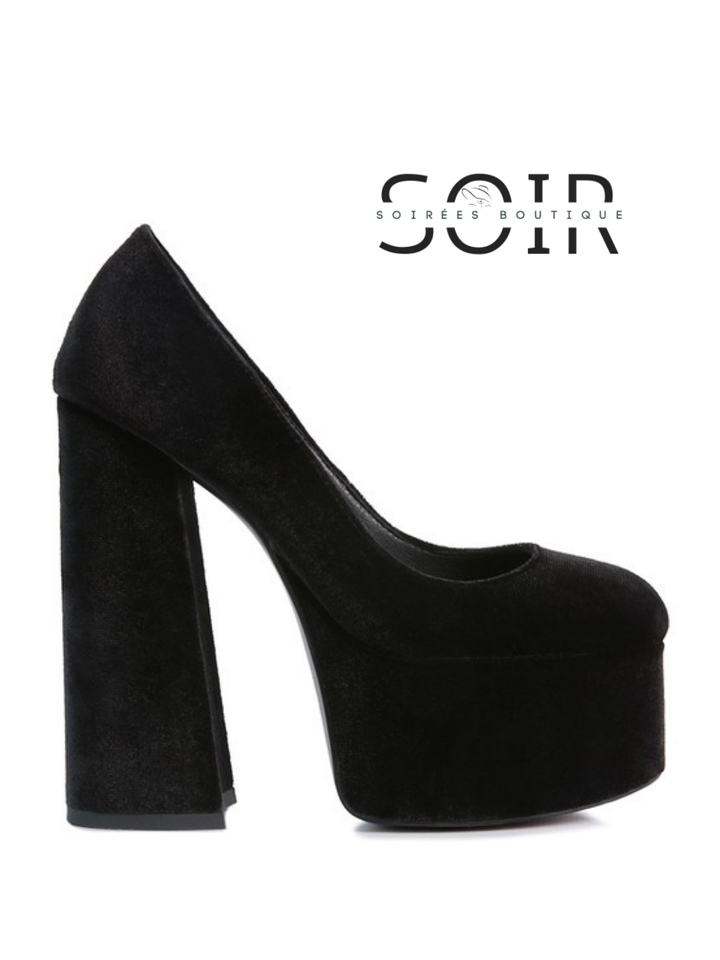 Velours de Minerve Velvet Platform Heels