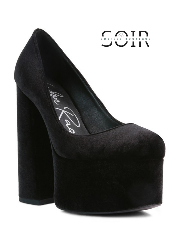 Velours de Minerve Velvet Platform Heels