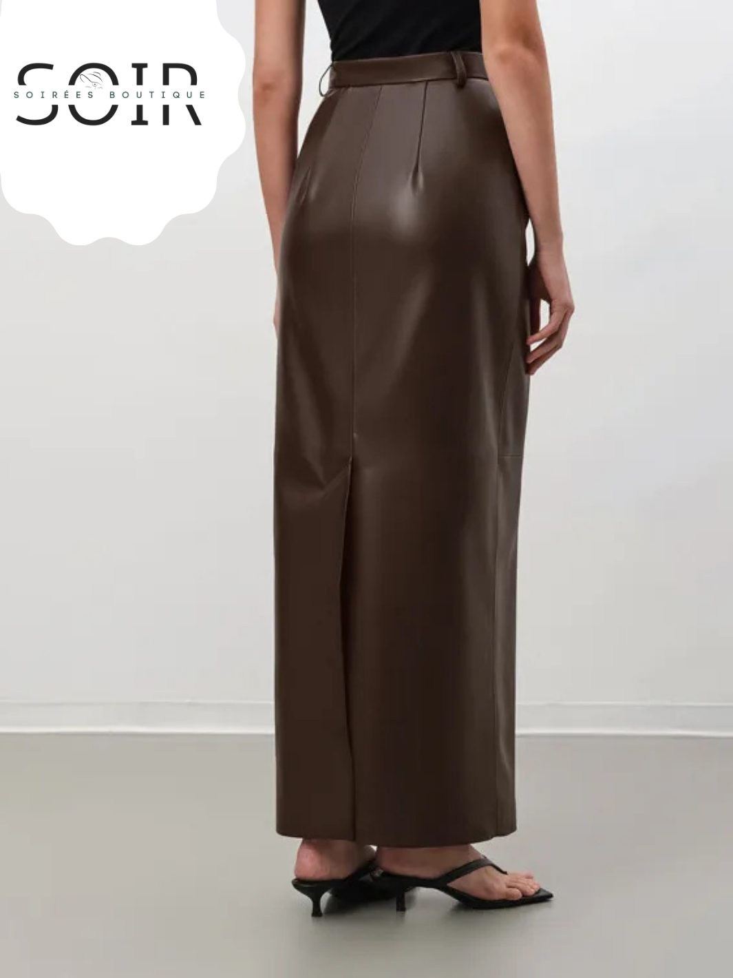 Rogue Contour Leather Sheath Skirt