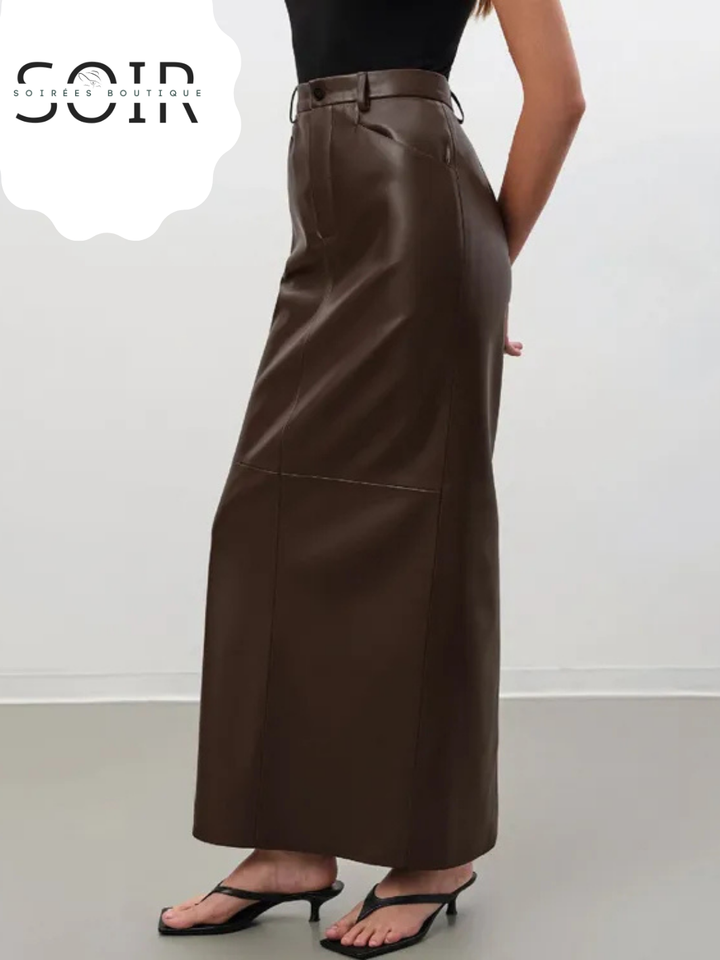 Rogue Contour Leather Sheath Skirt