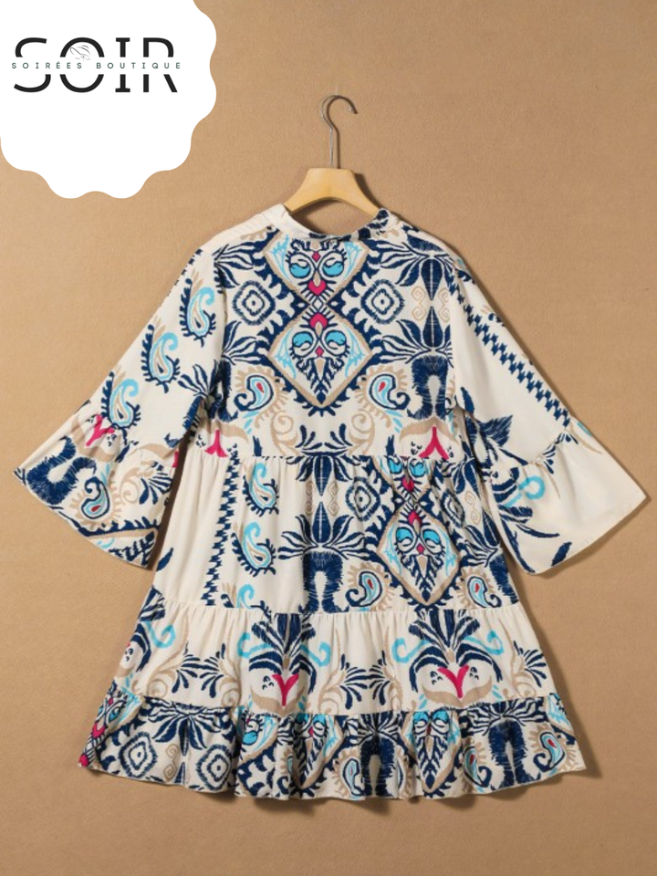 Sunlit Muse Buttoned Mini Dress