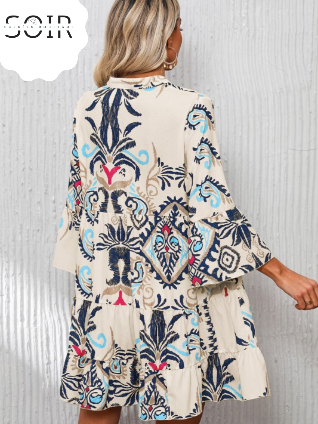 Sunlit Muse Buttoned Mini Dress