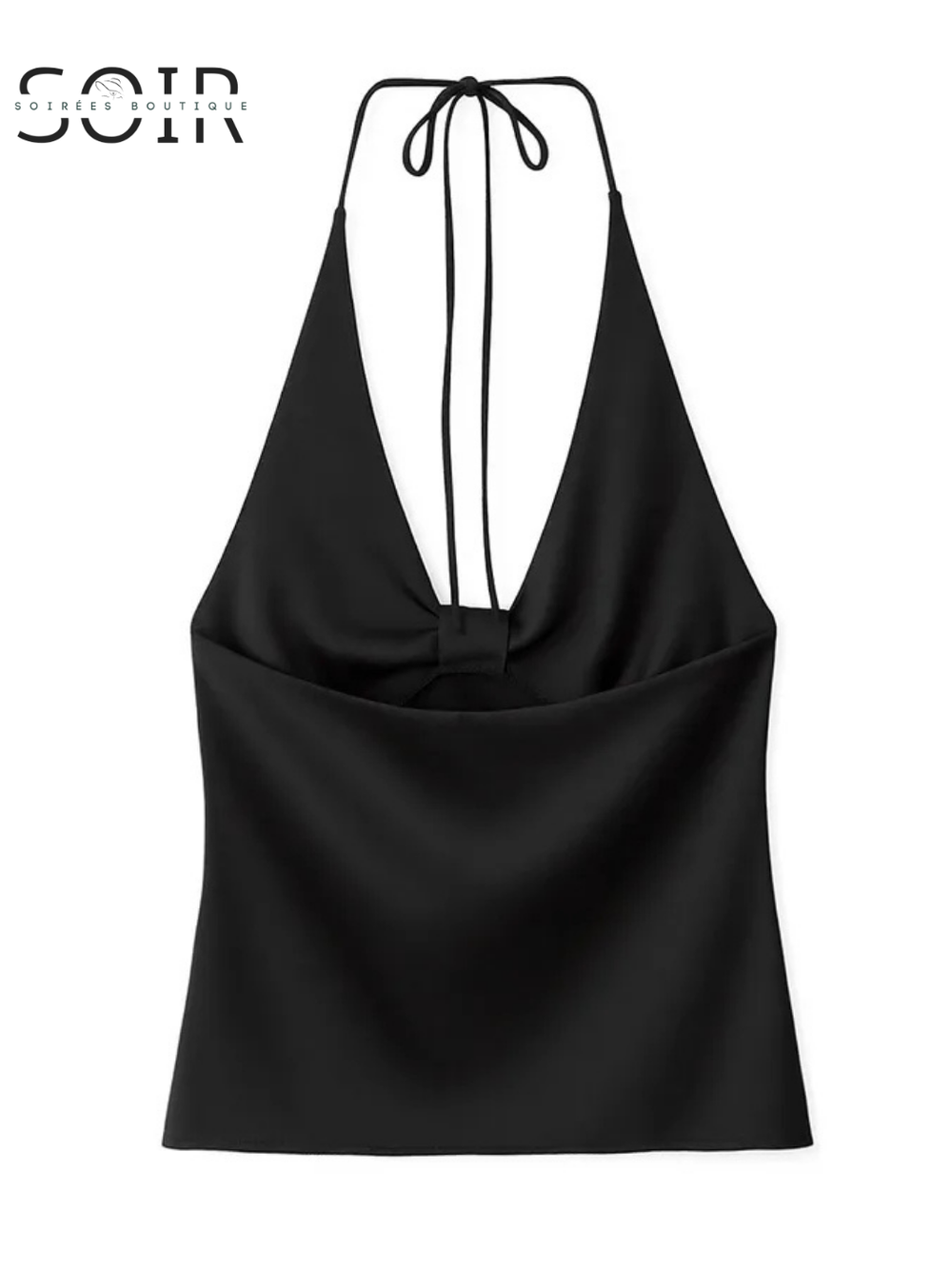 Noir Vanta: The Crisscross Halter Tank