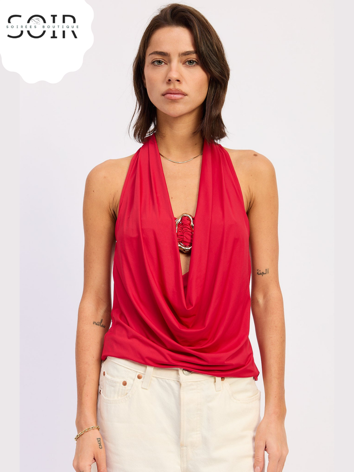 The Amara Drape Bandeau Top