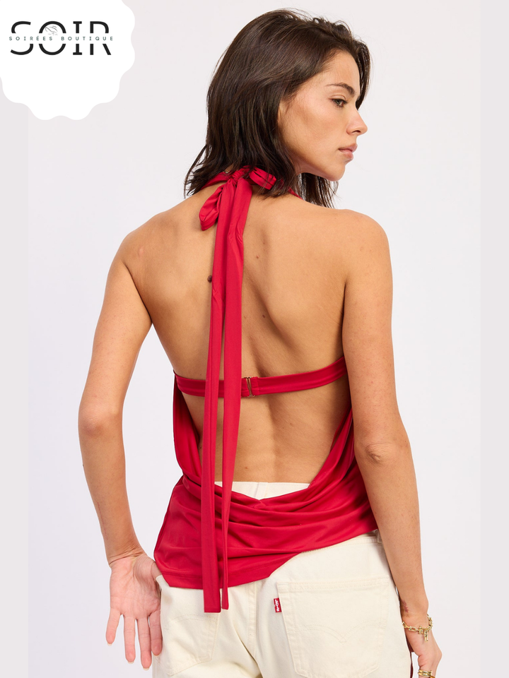 The Amara Drape Bandeau Top