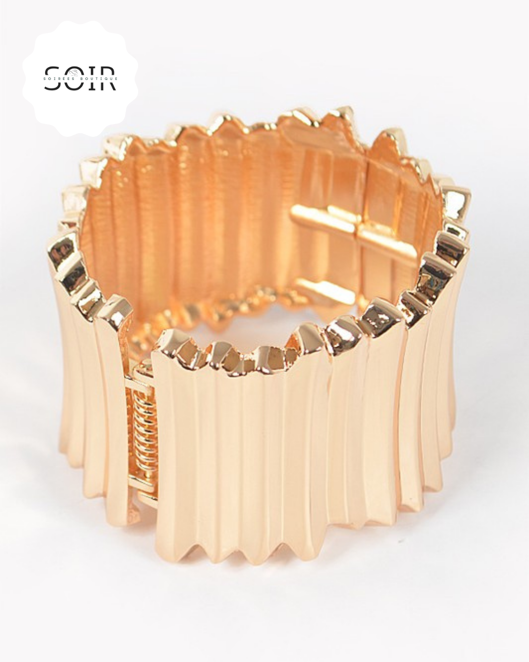 Buy Textured Iconic Hinged Bangle | Stylish Jewelry Now – Soirées Boutique