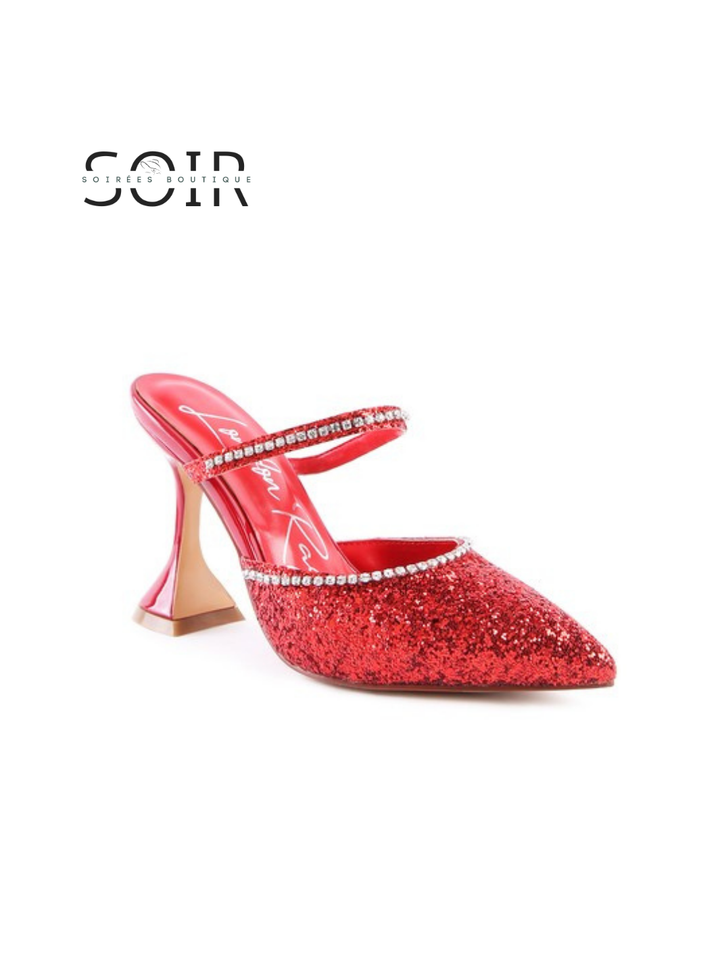 Alira Dreamy Crystal-Embellished Heels