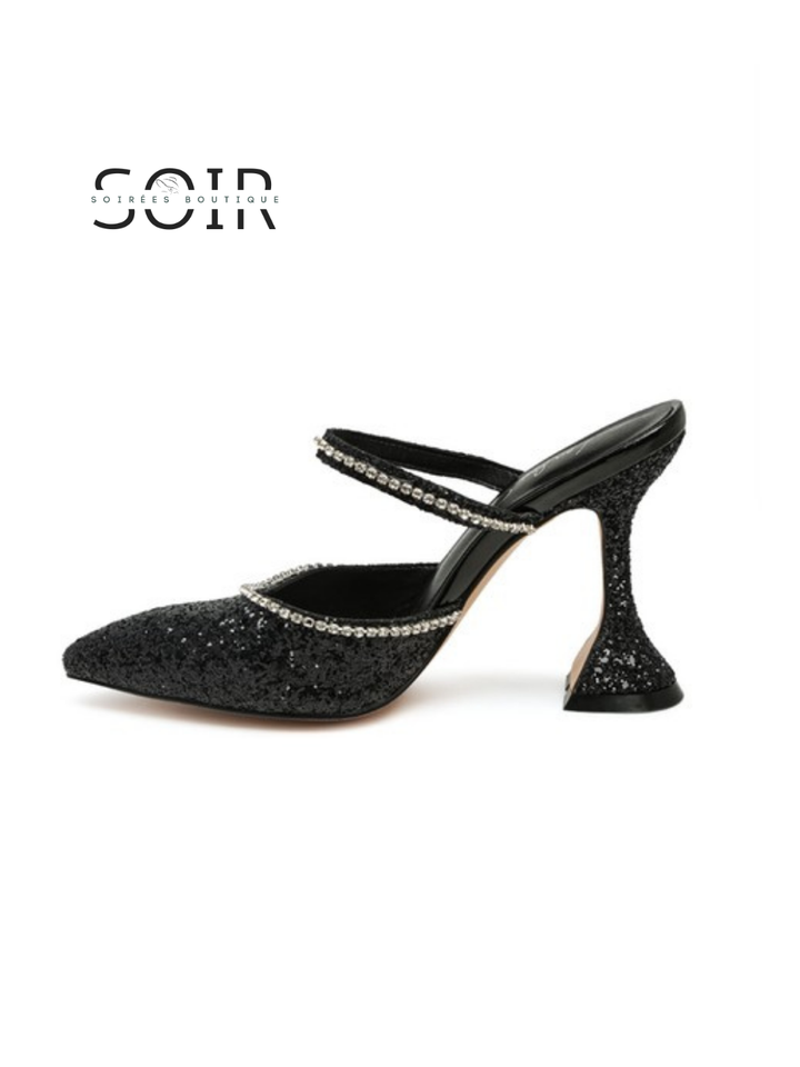 Alira Dreamy Crystal-Embellished Heels
