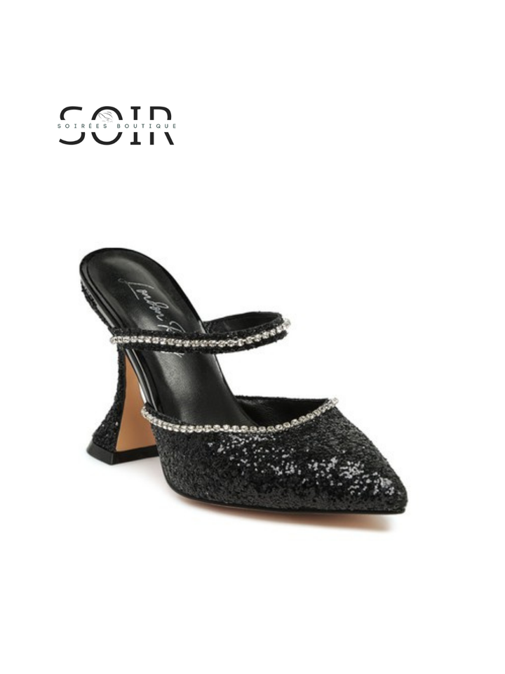 Alira Dreamy Crystal-Embellished Heels