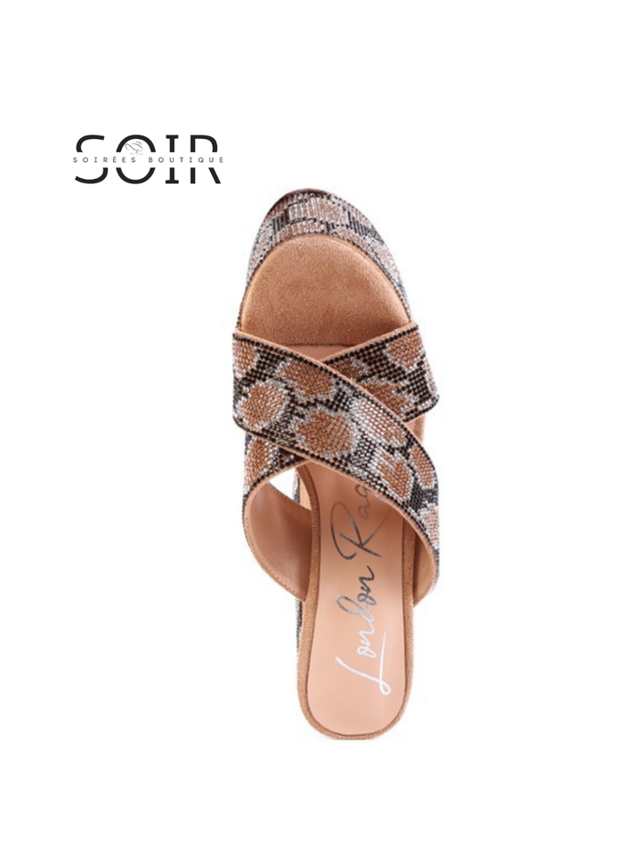 Glam Safari Rhinestone Platform Heels
