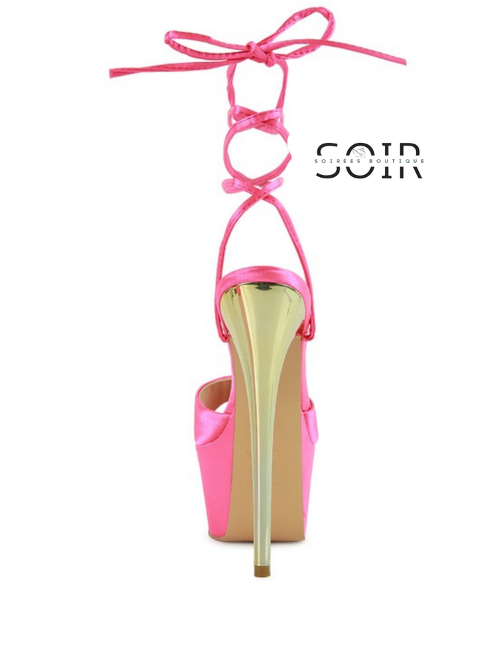 Silk Theory Lace-Up Heels