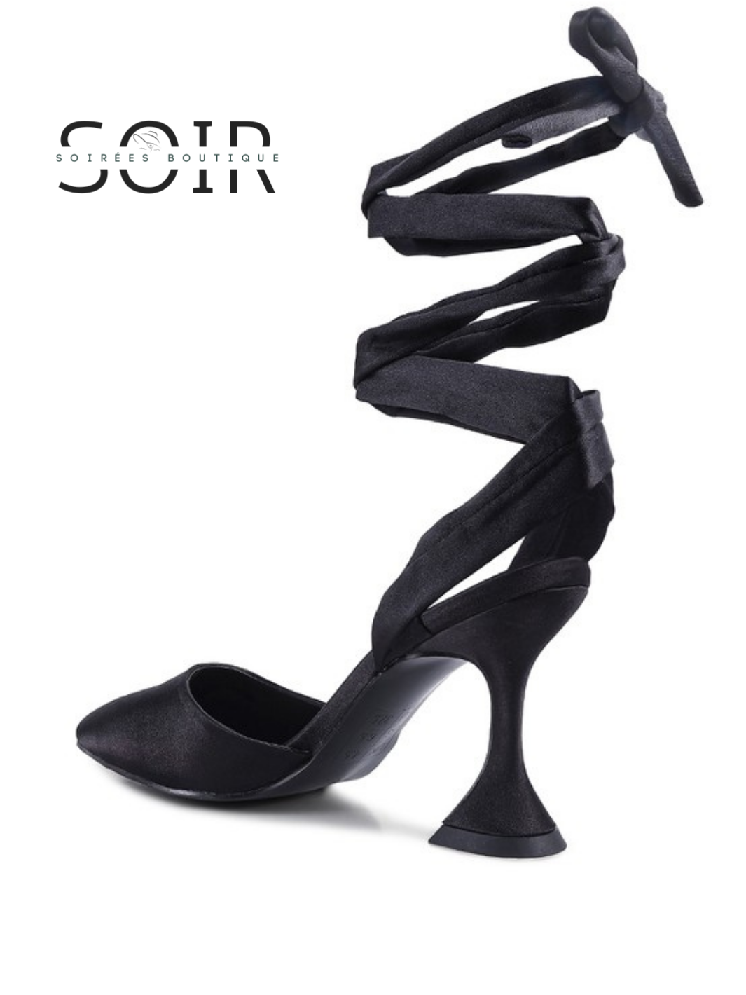 Pirouette à Minuit Satin Pointed Heels