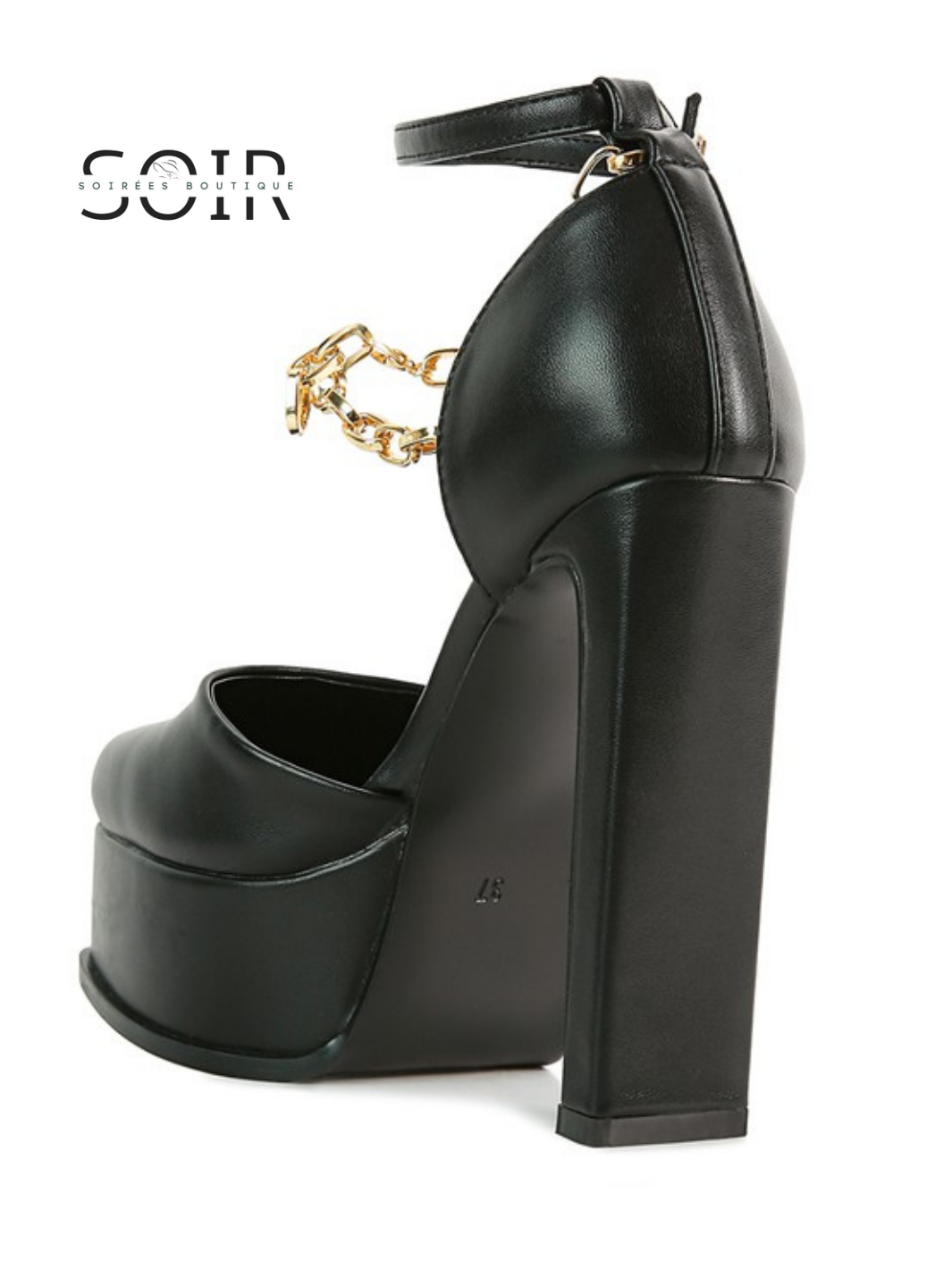 Minuit Doré Gilded Platform Heels