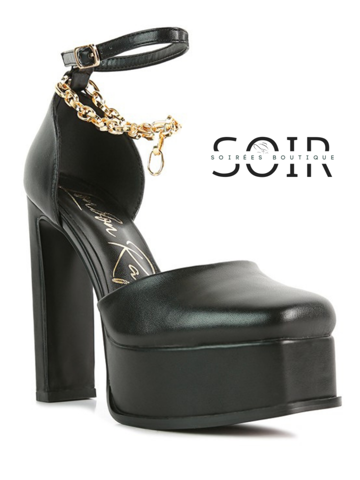 Minuit Doré Gilded Platform Heels