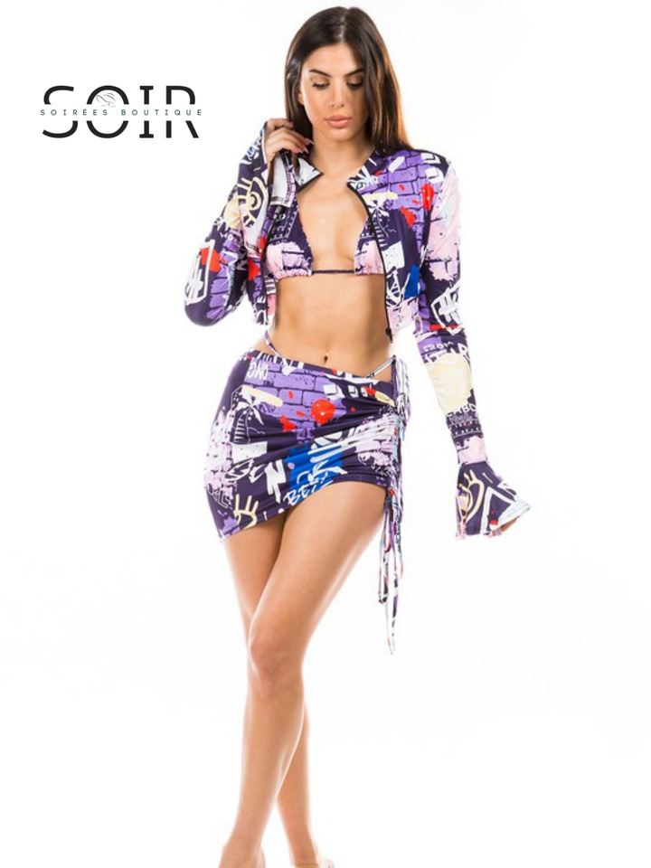 Violet Voltage 4 Piece Bikini Set