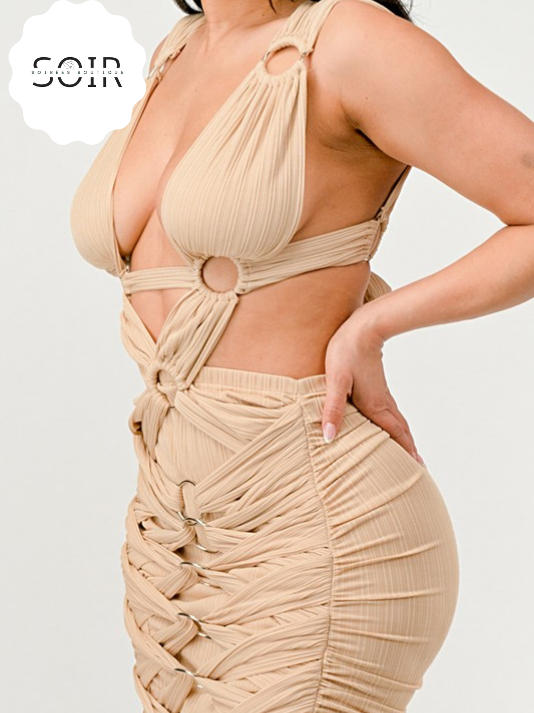 Obsidian Eclipse Pleated Gown
