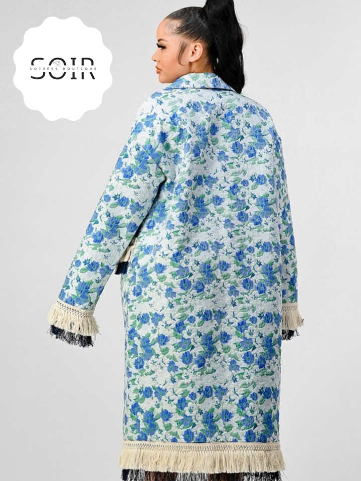Petal Fringe Affair Trench Coat