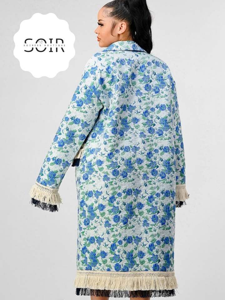 Petal Fringe Affair Trench Coat