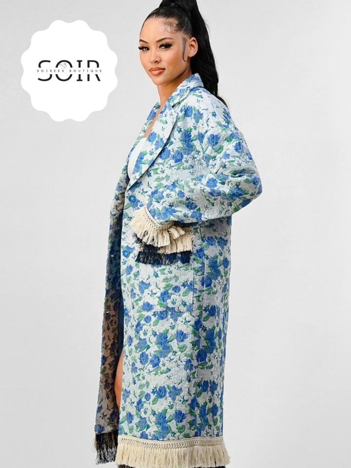 Petal Fringe Affair Trench Coat