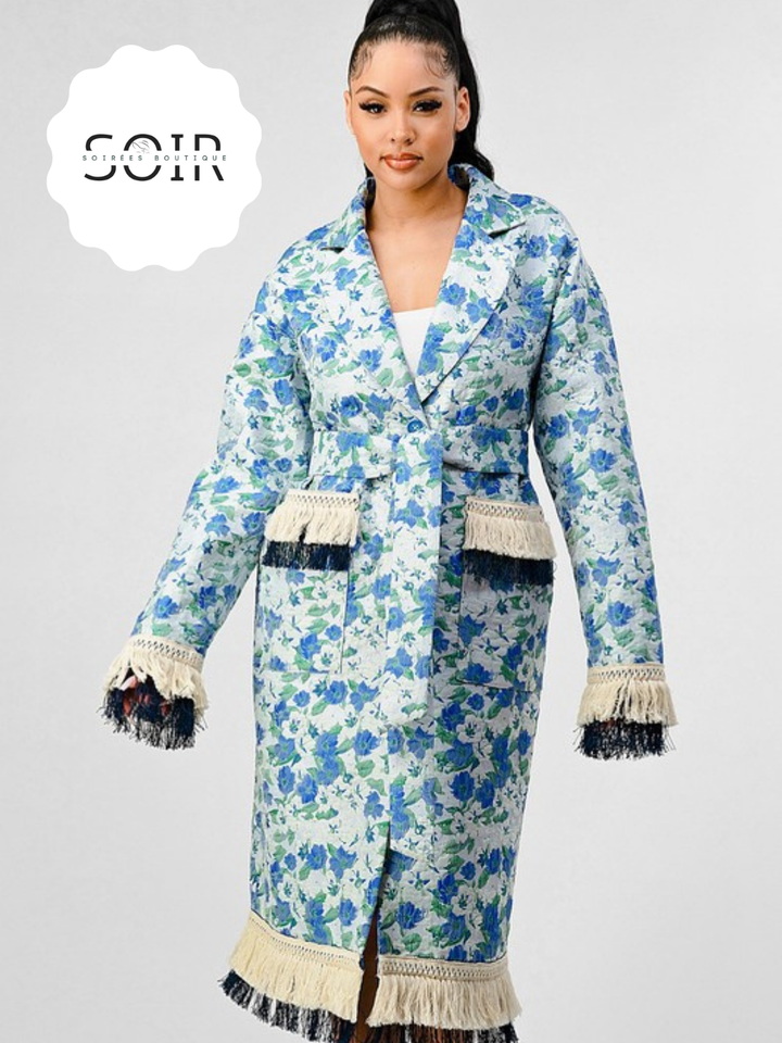 Petal Fringe Affair Trench Coat
