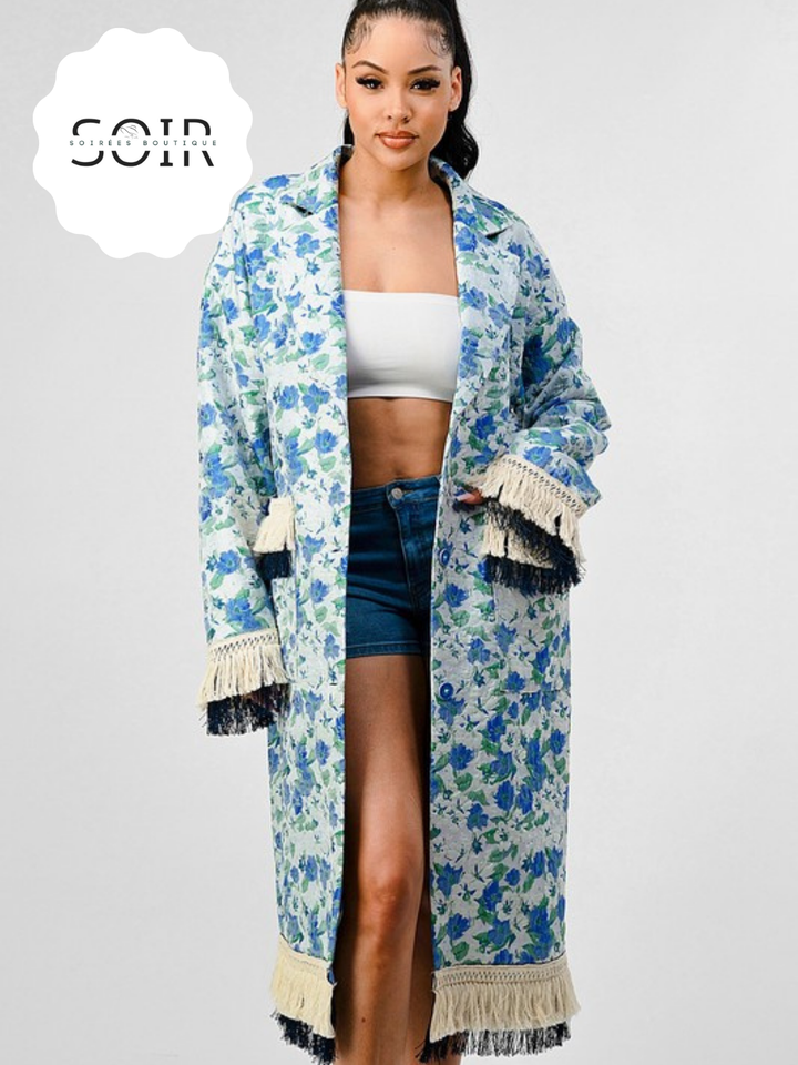 Petal Fringe Affair Trench Coat