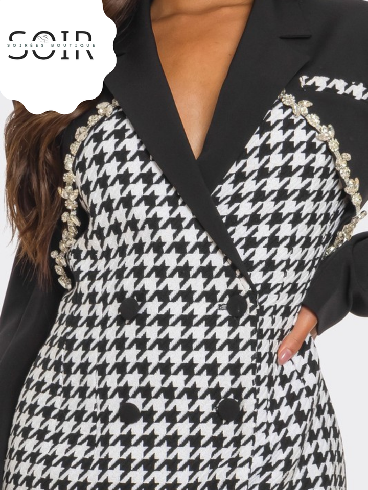 Monovault Siren Houndstooth Blazer Dress