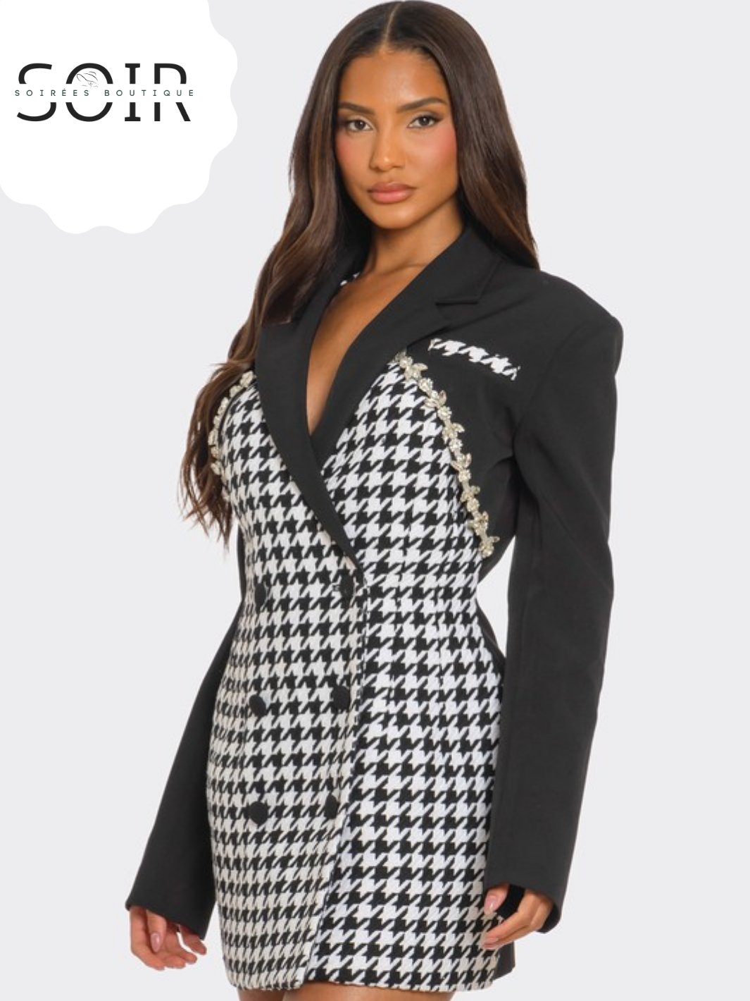 Monovault Siren Houndstooth Blazer Dress