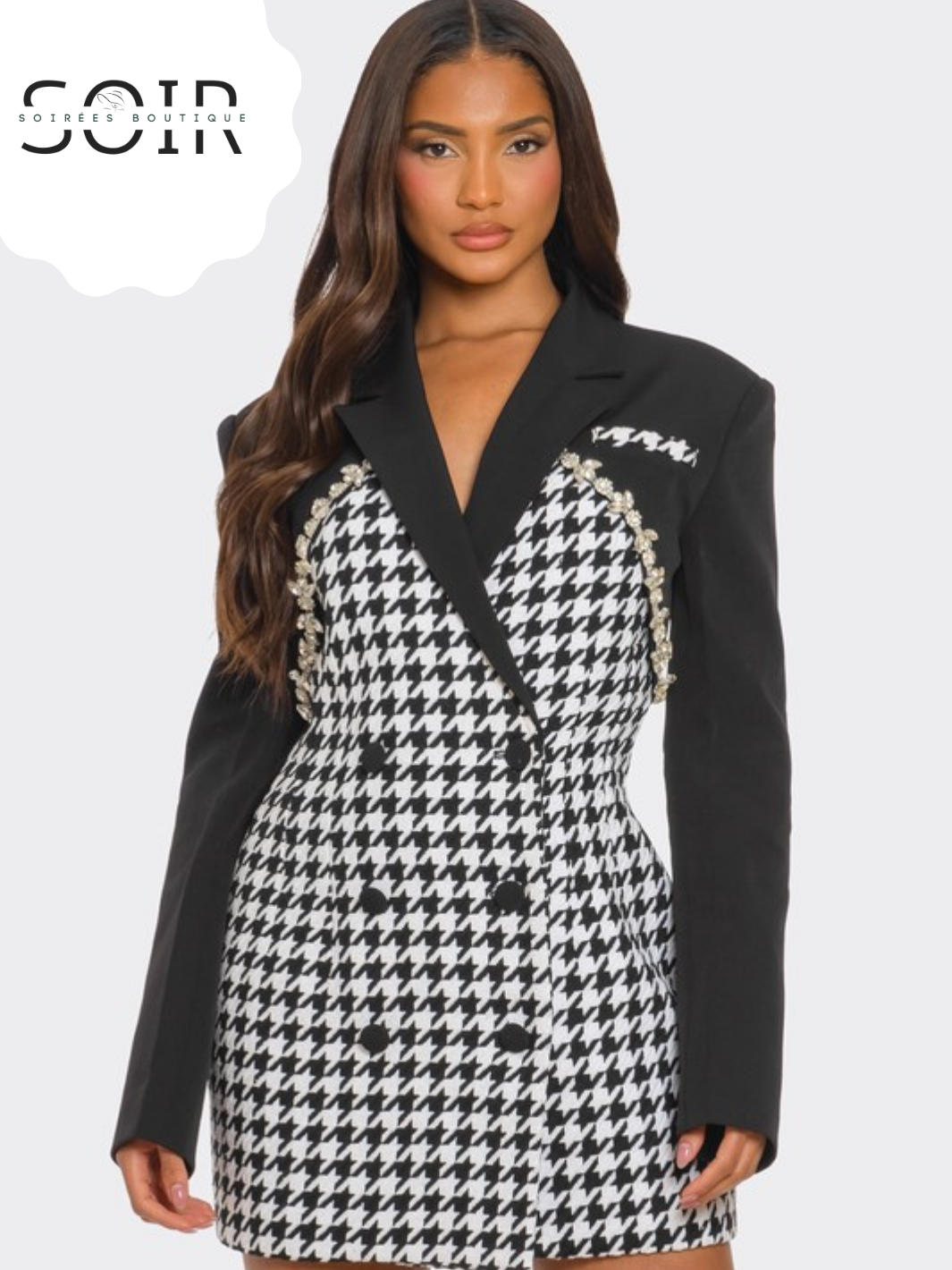 Monovault Siren Houndstooth Blazer Dress