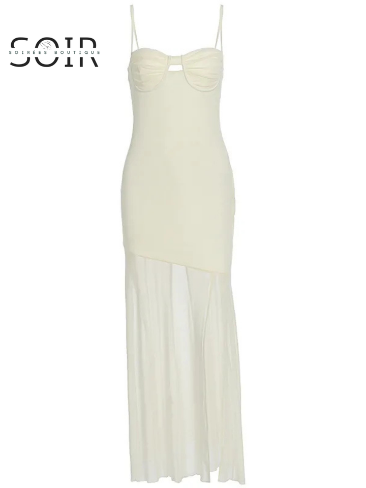 Soleil Slip Backless Side Slit Dress