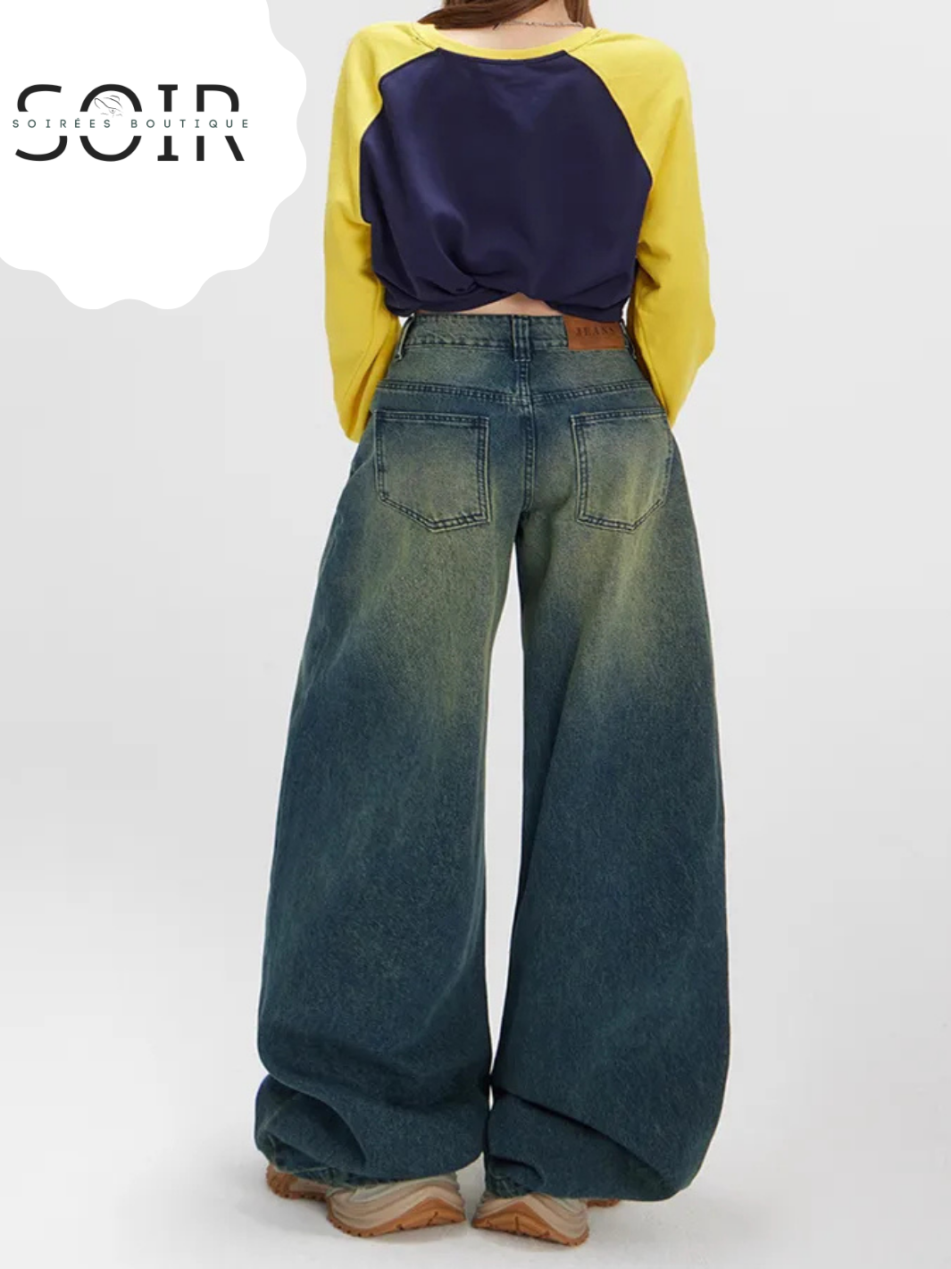 Boulevard Drift High Waist Wide Leg Retro Denim Jeans
