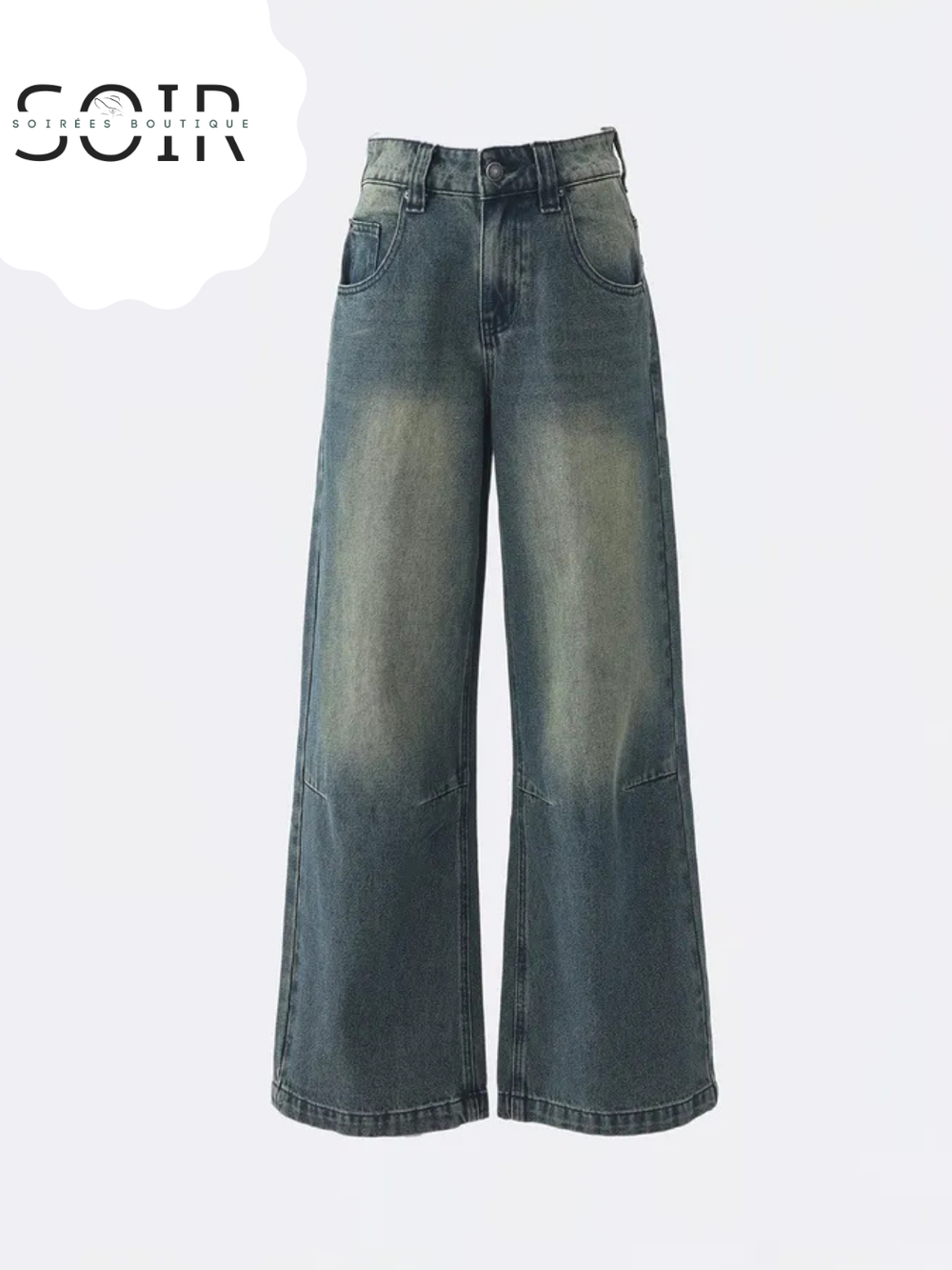 Boulevard Drift High Waist Wide Leg Retro Denim Jeans