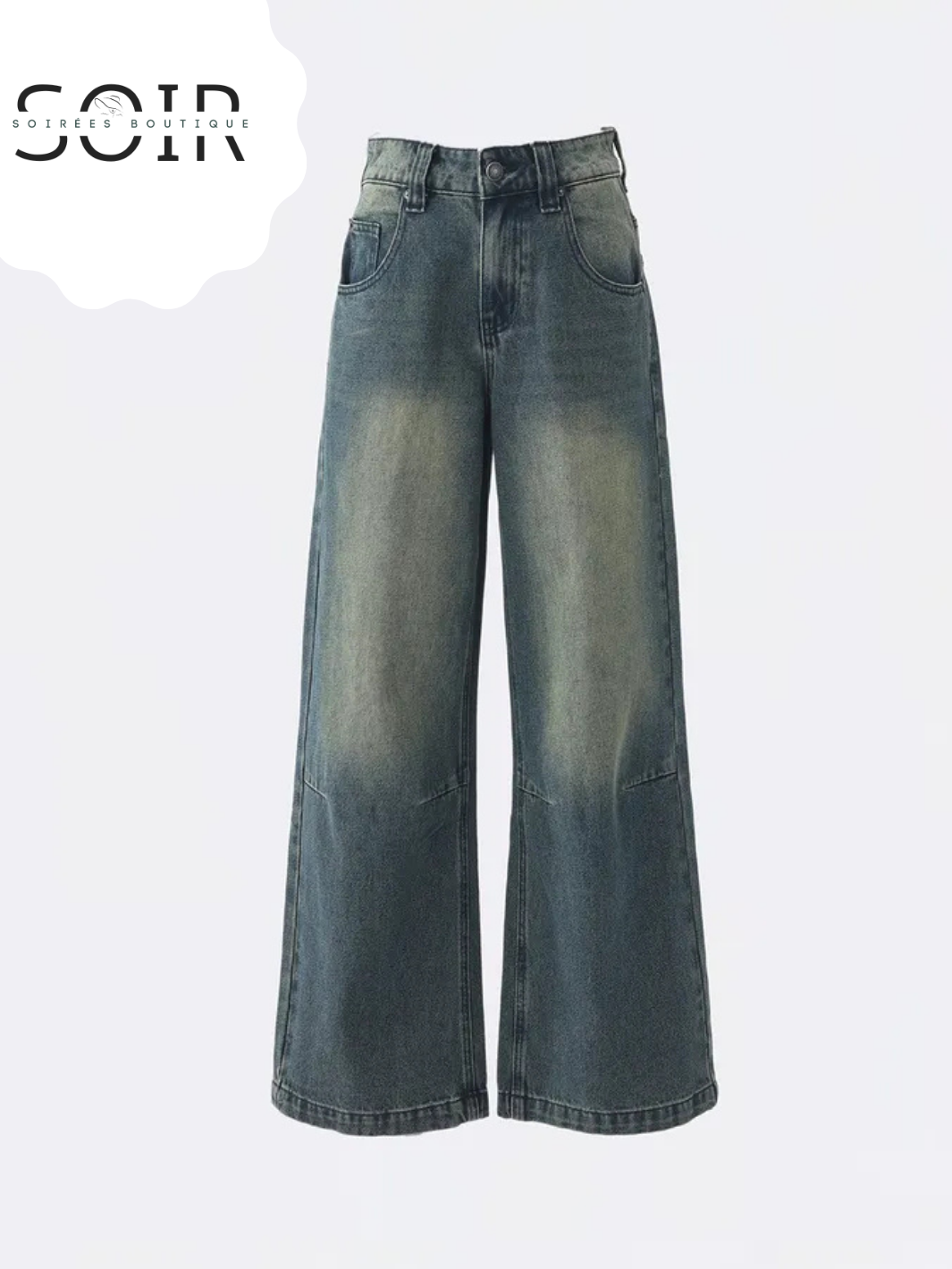 Boulevard Drift High Waist Wide Leg Retro Denim Jeans