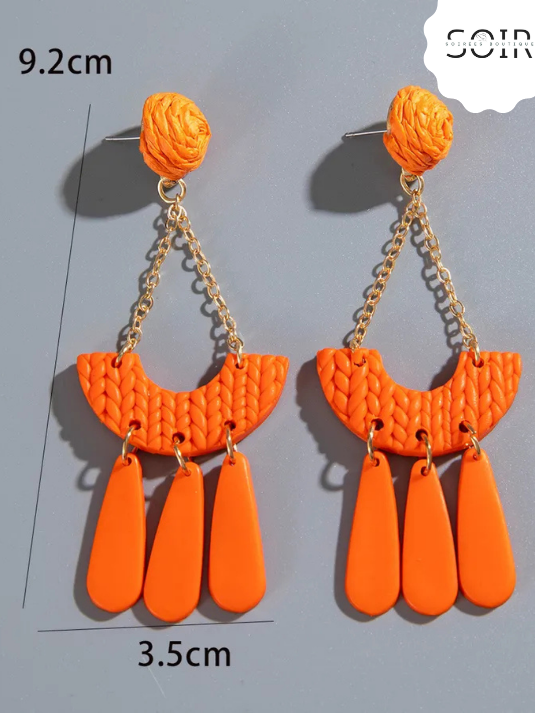 Solar Flare Tassels Geometric Earrings