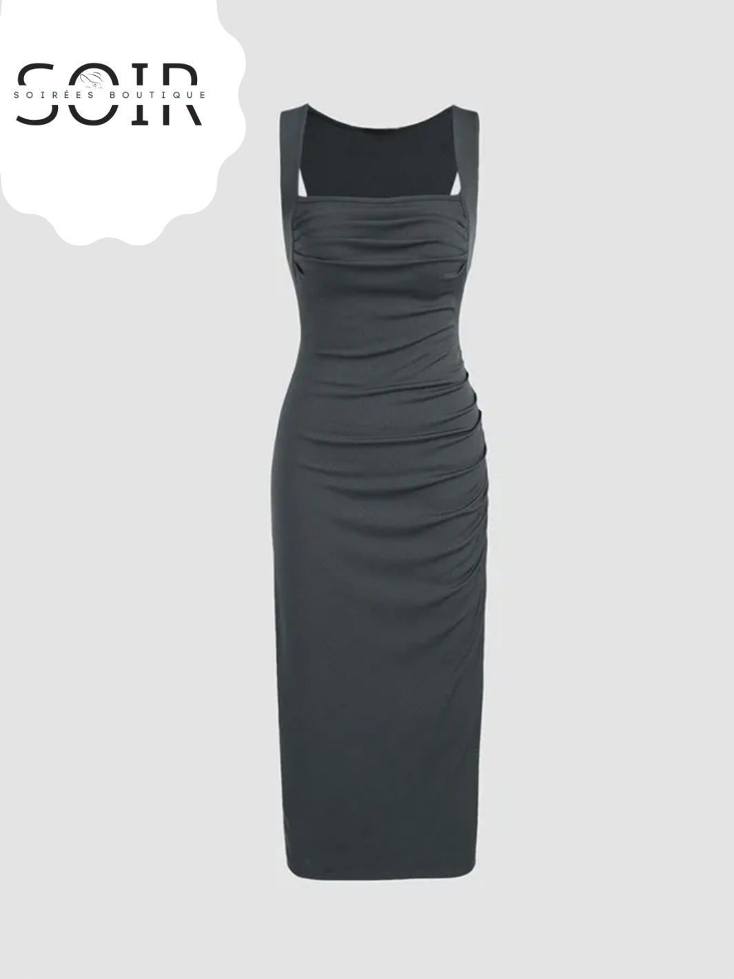 Silver Vein Knitted Sheath Dress